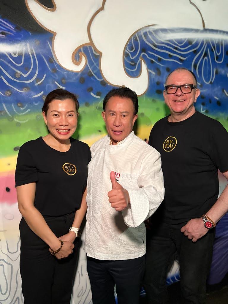 Pawitra and Kai Ellman of ByKai with Martin Yan